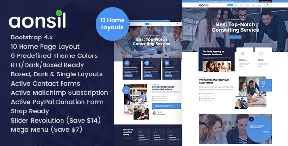 Aonsil - Business & Consulting HTML Template