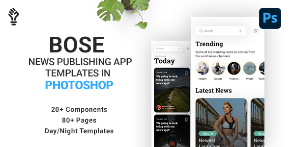 Preview image for BOSE News App Designs in Photoshop