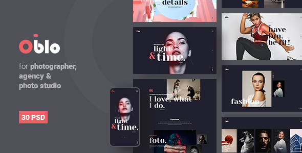 Oblo |  Photography PSD Template
