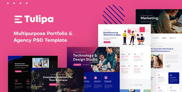 Tulipa - Multipurpose Portfolio & Agency PSD Template