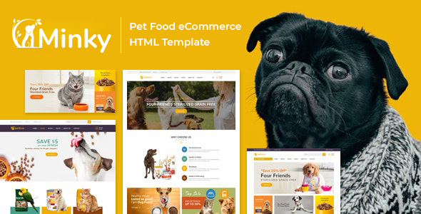 Minky – Pet Food Responsive eCommerce HTML5 Template