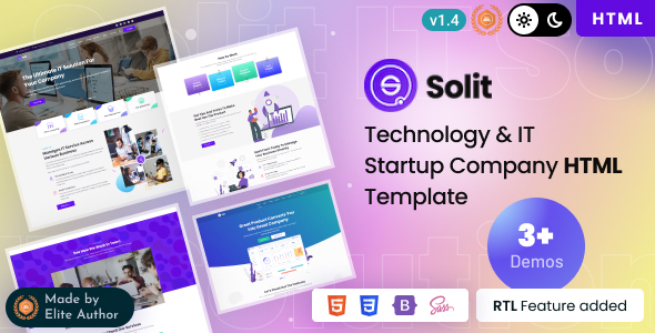 Solit - IT Startup & Technology Solutions Bootstrap 5 Template listing image