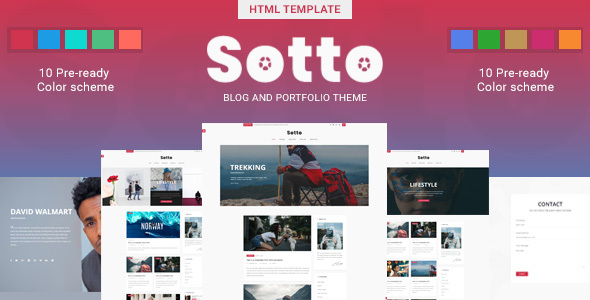 SOTTO - Personal Blog and Portfolio HTML Template