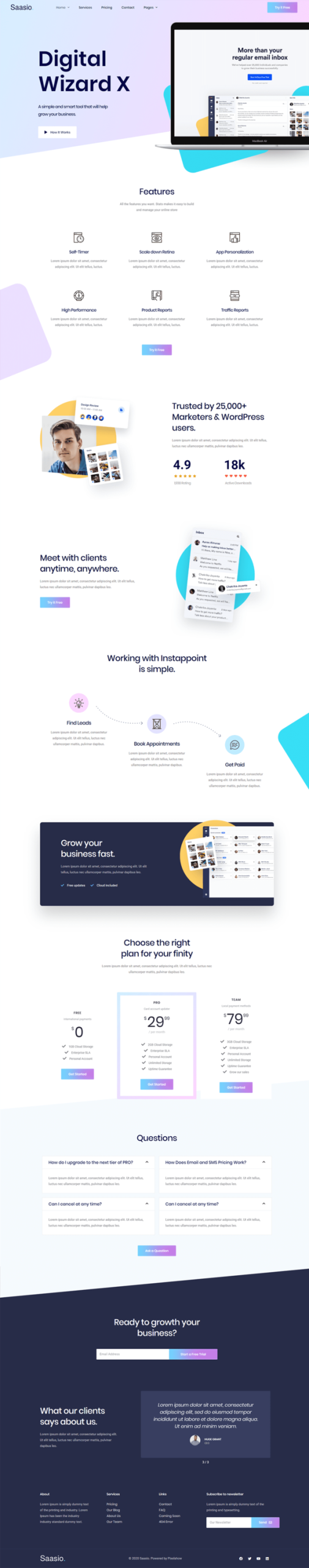 Saasio - Saas & Startup Elementor Template Kit