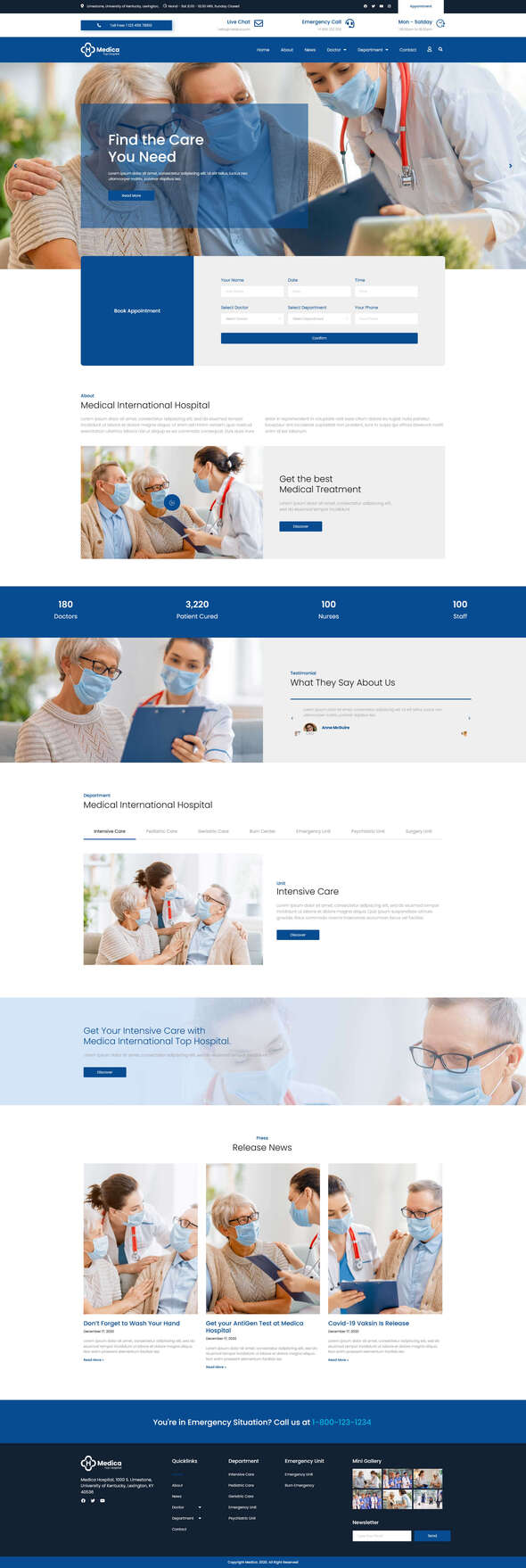 Medica - Hospital & Clinic Elementor Template Kit