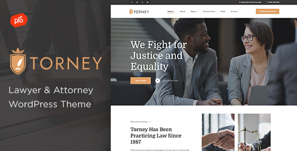 Product preview supplied for Torney - Lawyer & Attorney WordPress Theme