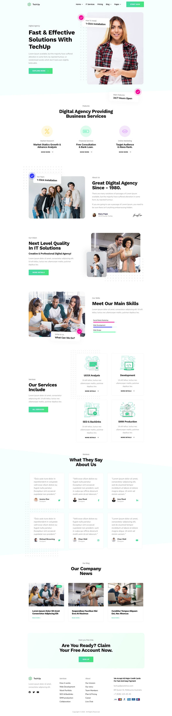 TechUp - Technology IT Solutions & Services Elementor Template Kit