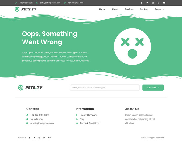 Pets.Ty - Pets Care Clinic Elementor Template Kit