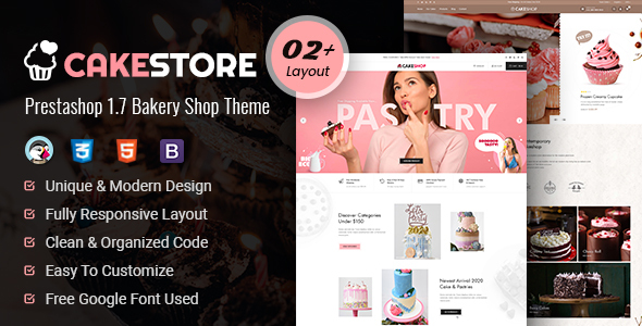 Cakestore - Responsive Prestashop 1.7 Bakery Theme