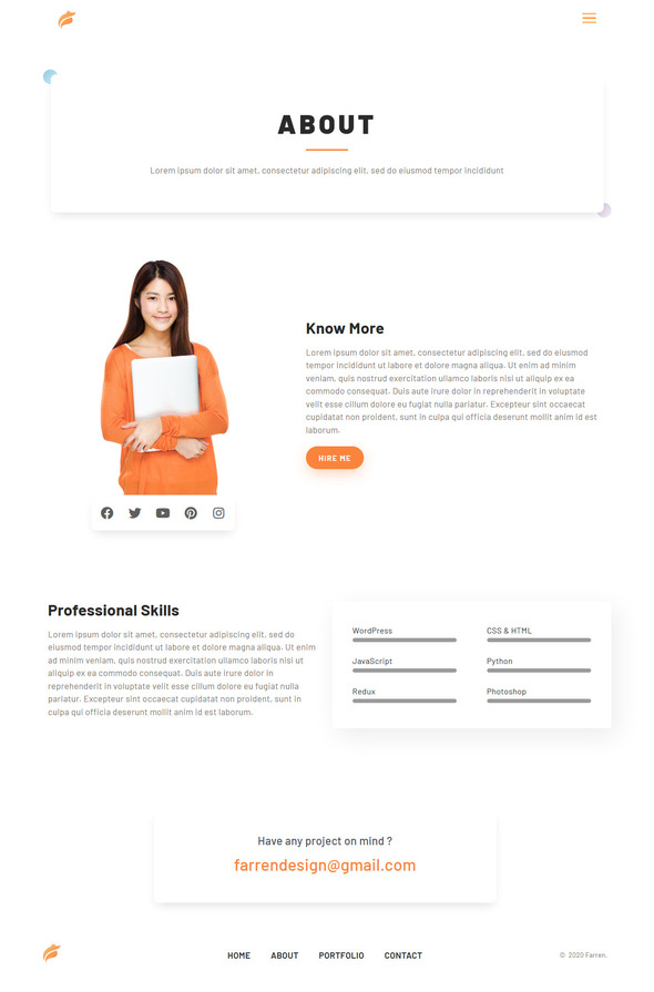 Farren - CV/Resume Elementor Template Kit