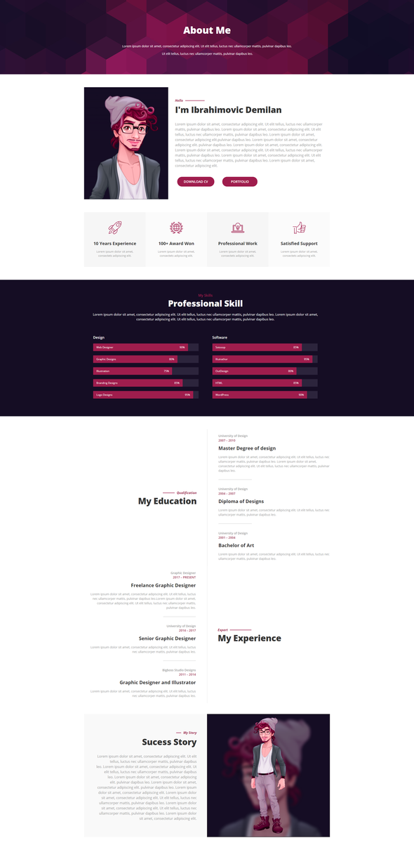 CVPro - Creative CV and Portfolio Template Kit
