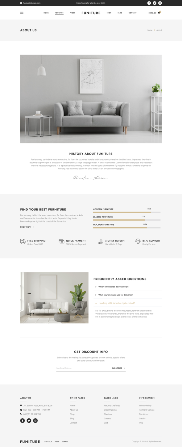 Funiture - Furniture Shop Elementor Template Kit