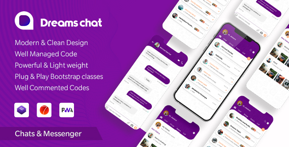 Dreams Chat - Real-Time Messaging & PWA Chat Application Template