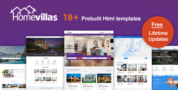 Product preview supplied for Home Villas | Real Estate Html Template