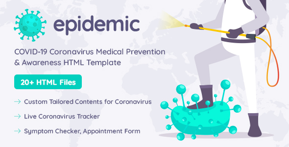 Epicmed - Coronavirus Medical Prevention & Awareness HTML Template