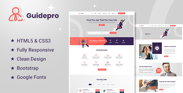 Guidepro - Job Portal HTML5 Template