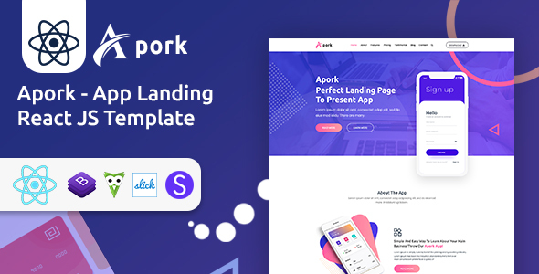Apork - App Landing React JS Template
