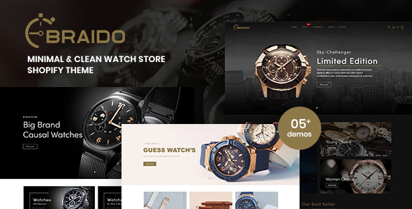 Product preview supplied for Braido - Minimal & Clean Watch Store Shopify Theme