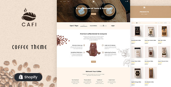 Preview image for Cafi - Coffee Shop & Cafés Responsive Shopify