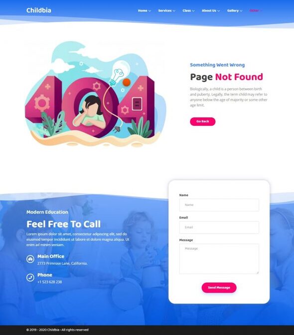 Childbia - Childcare Elementor Template Kit