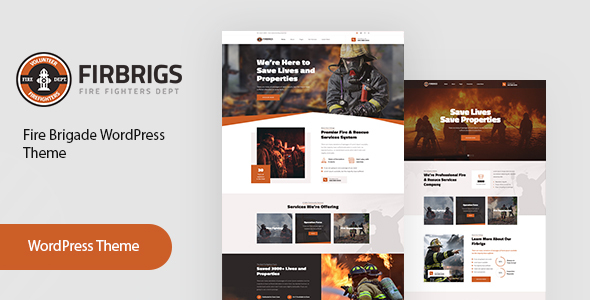 Firbrigs - Fire Department WordPress Theme product preview
