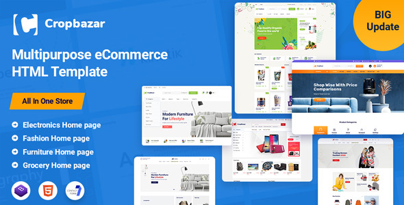 Cropbazar – Multipurpose eCommerce HTML Template