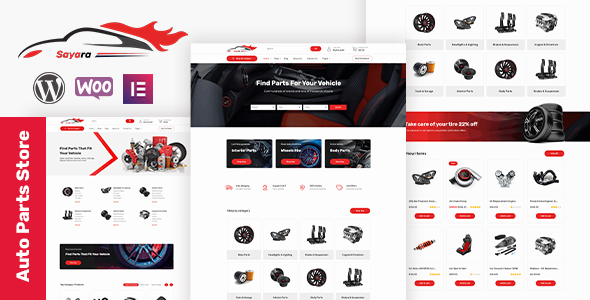 Sayara |  Auto Parts Store WooCommerce WordPress Theme listing image