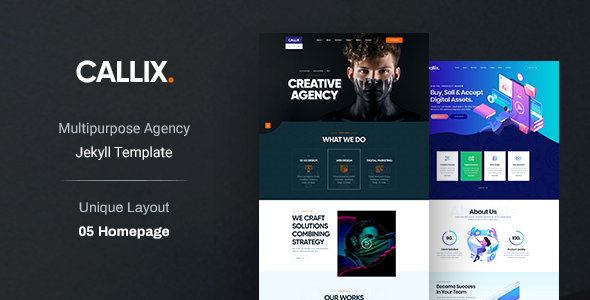 Callix Multipurpose Corporate Business & Creative Jekyll Template