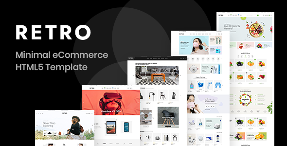 Product preview supplied for Retro - Clean Minimal eCommerce HTML5 Template