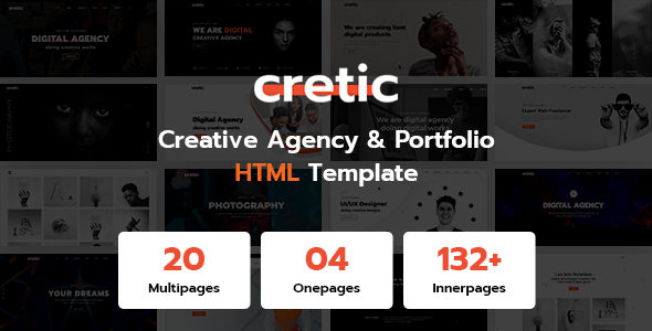 Cretic - Creative Agency Portfolio HTML Template
