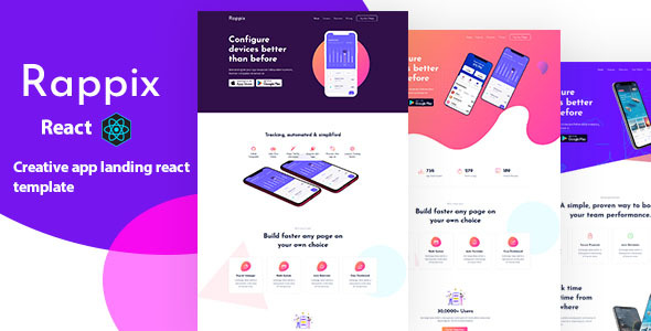 Rappix - React App Landing Template