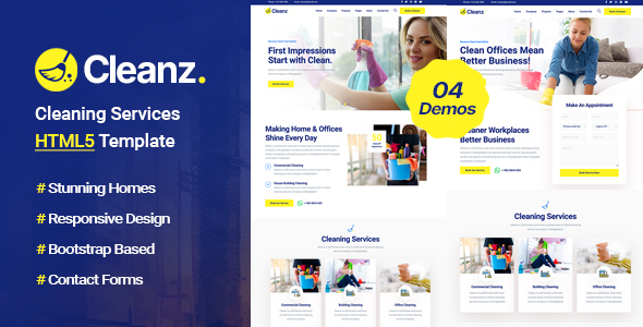 Cleanz | Cleaning Service HTML Template