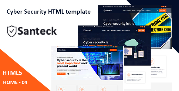 Santeck - Cyber Security & It Services HTML Template