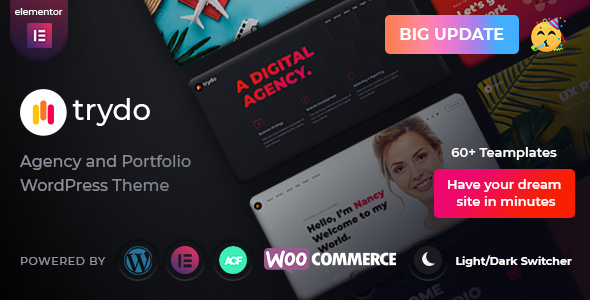 Trydo - Agency & Portfolio WordPress Theme listing image