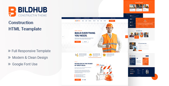 Preview image for Bildhub - Construction HTML Template