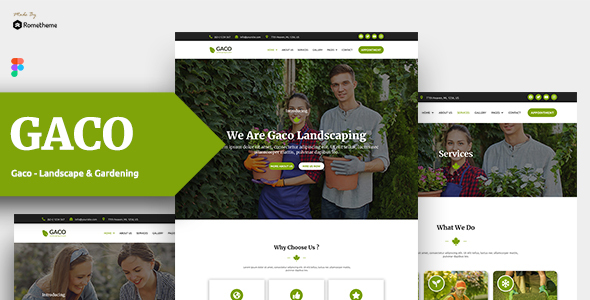 Gaco - Landscape & Gardening Figma Template KF