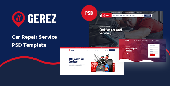 Gerez -Car Servicing PSD Template
