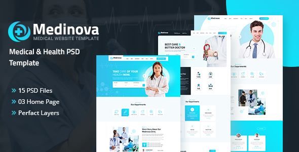 Medinova - Medical PSD Template