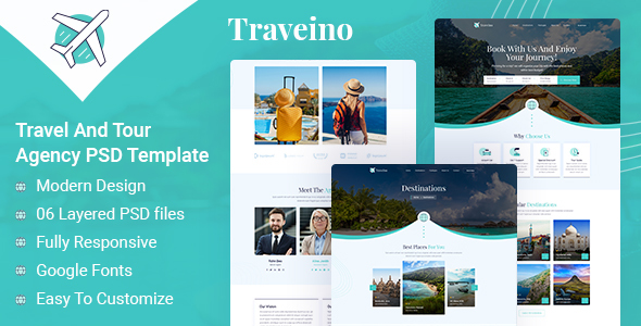 TRAVEINO - Travel PSD Template