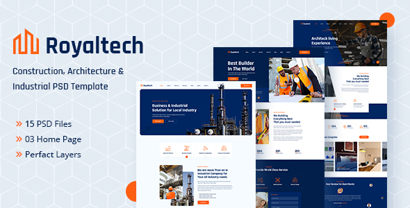 Royaltech - Construction PSD Template