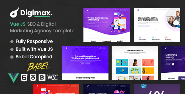 Digimax - Vue JS SEO & Digital Marketing Agency Template