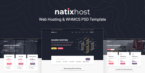 NatixHost - WHMCS & Hosting PSD Template