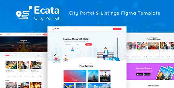 Ecata - City Guide Figma Template