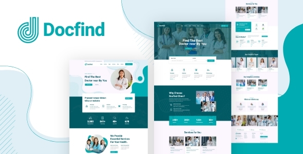 Docfind – Doctors directory and Book Online XD Template