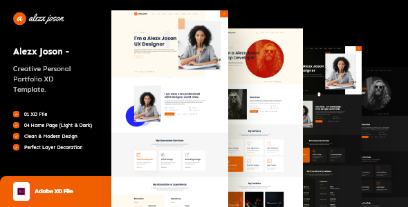 Alezx Joson - Personal Portfolio XD Template