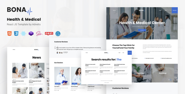 Bona - Health & Medical React JS Template