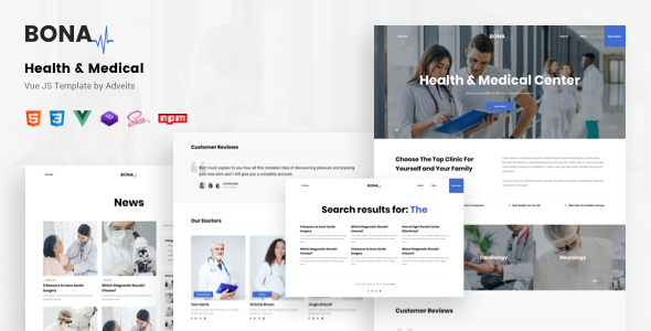 Bona - Health & Medical Vue JS Template