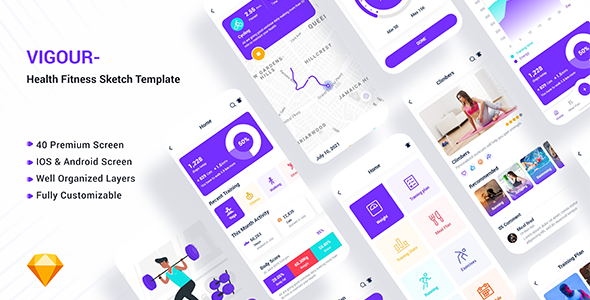 Vigour - Health Fitness Sketch Template