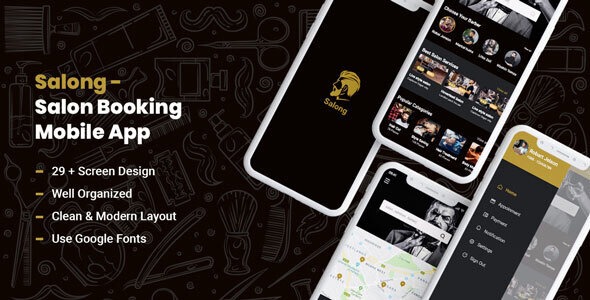 Salong - Salon Booking Mobile App UI Kit