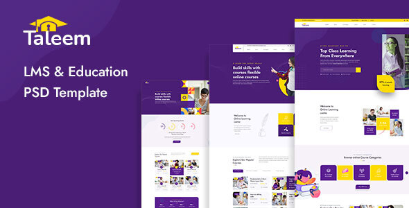 Taleem - LMS and Online Education PSD Template
